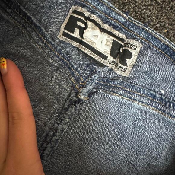 Vintage Y2K R4R Rave Jeans w/ Lace-Up Grommet Waist – Waist 27” - Picture 7 of 8